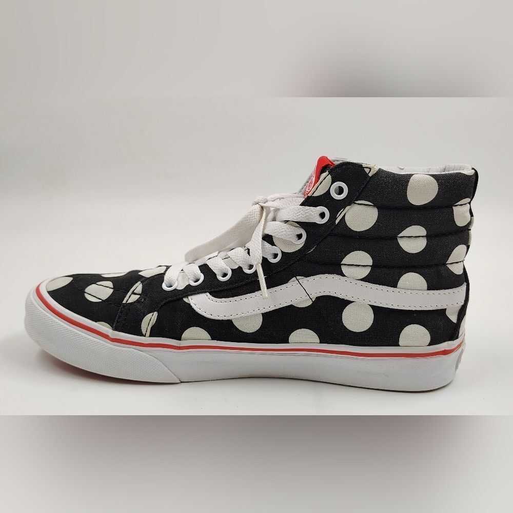 Vans Off The Wall Black & White Polka Dot High-Top Skateboard Sneakers Sz 6.5 - Picture 5 of 16